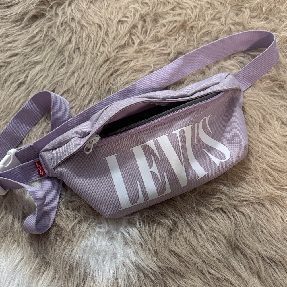 Levi's Lavender Crossbody Belt Bag with White Logo